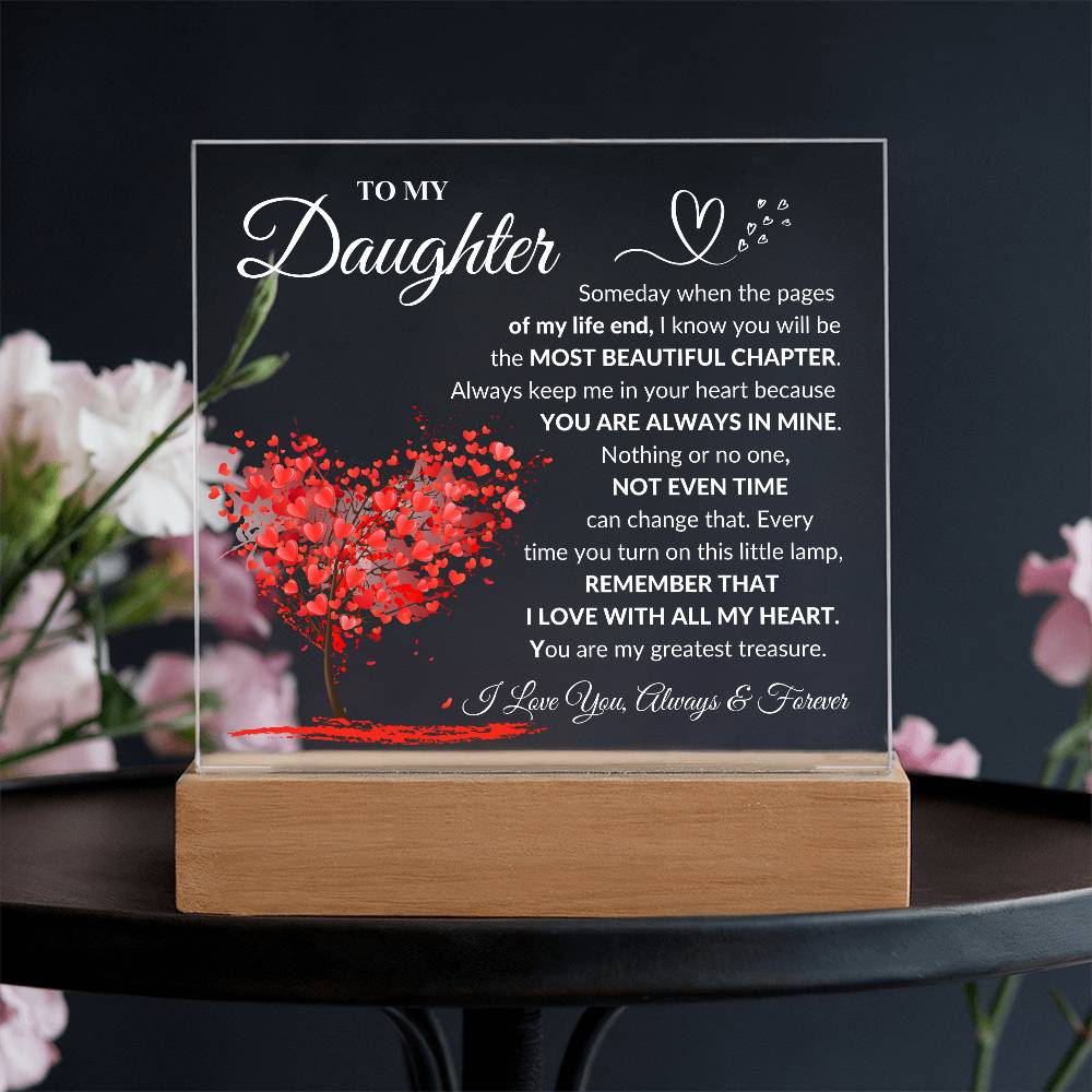 Daughter "Most Beautiful Chapter" LED Acrylic Plaque