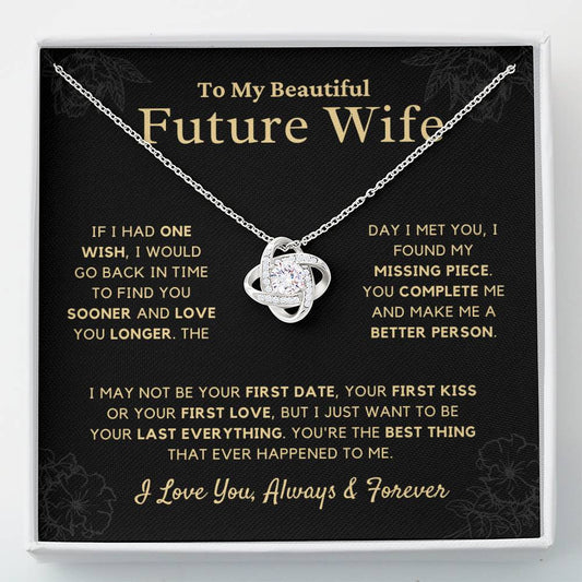 Future Wife Gift "Last Everything" Knot Necklace