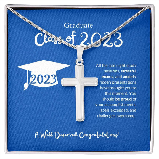Graduate Class Of 2023 - Congratulations - Artisan Cross Necklace