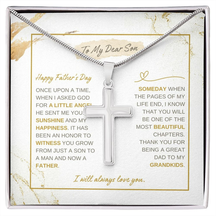 Son - Happy Father's Day - Artisan Cross Necklace