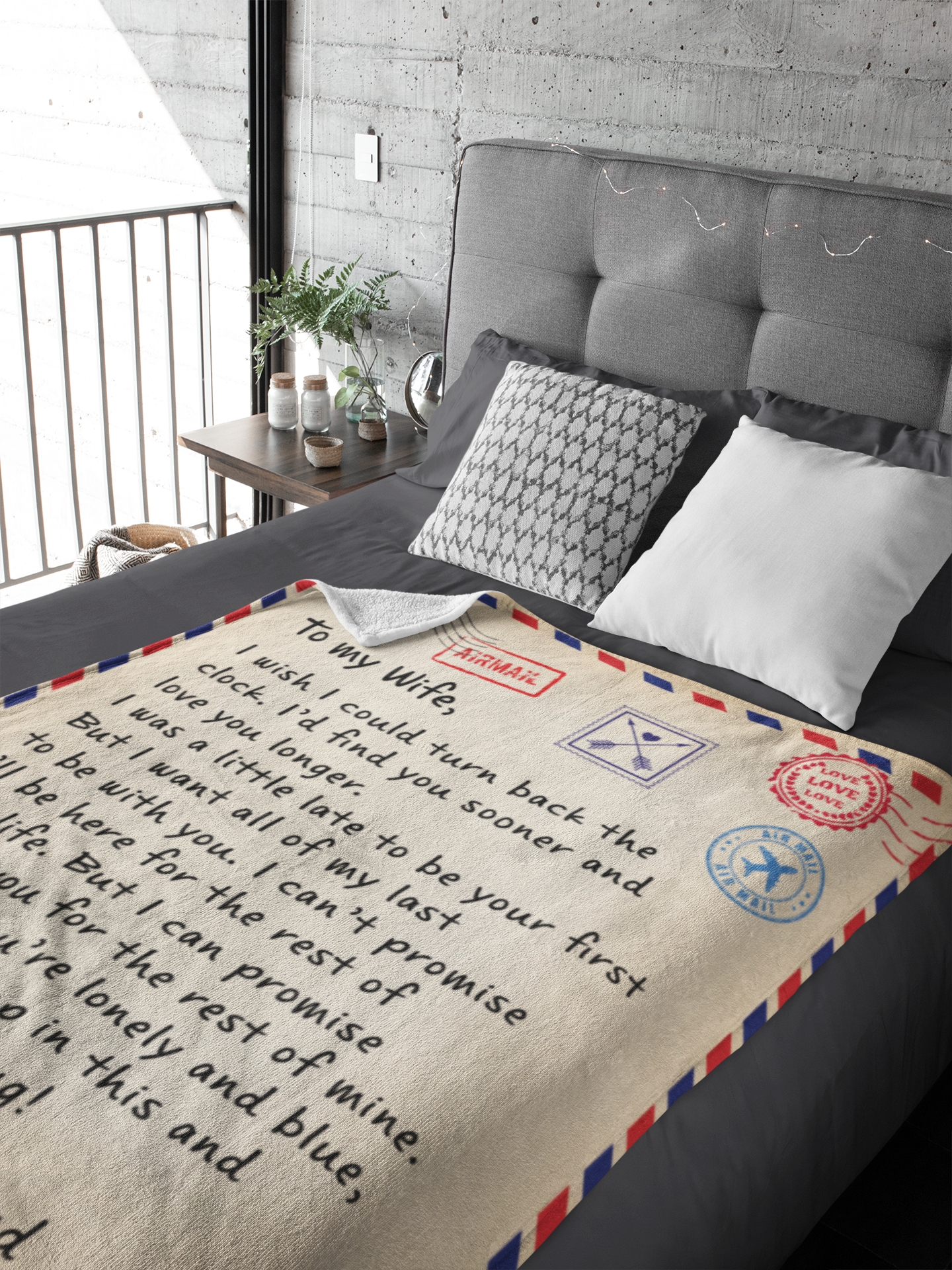 Wife - Giant Love Letter Blanket