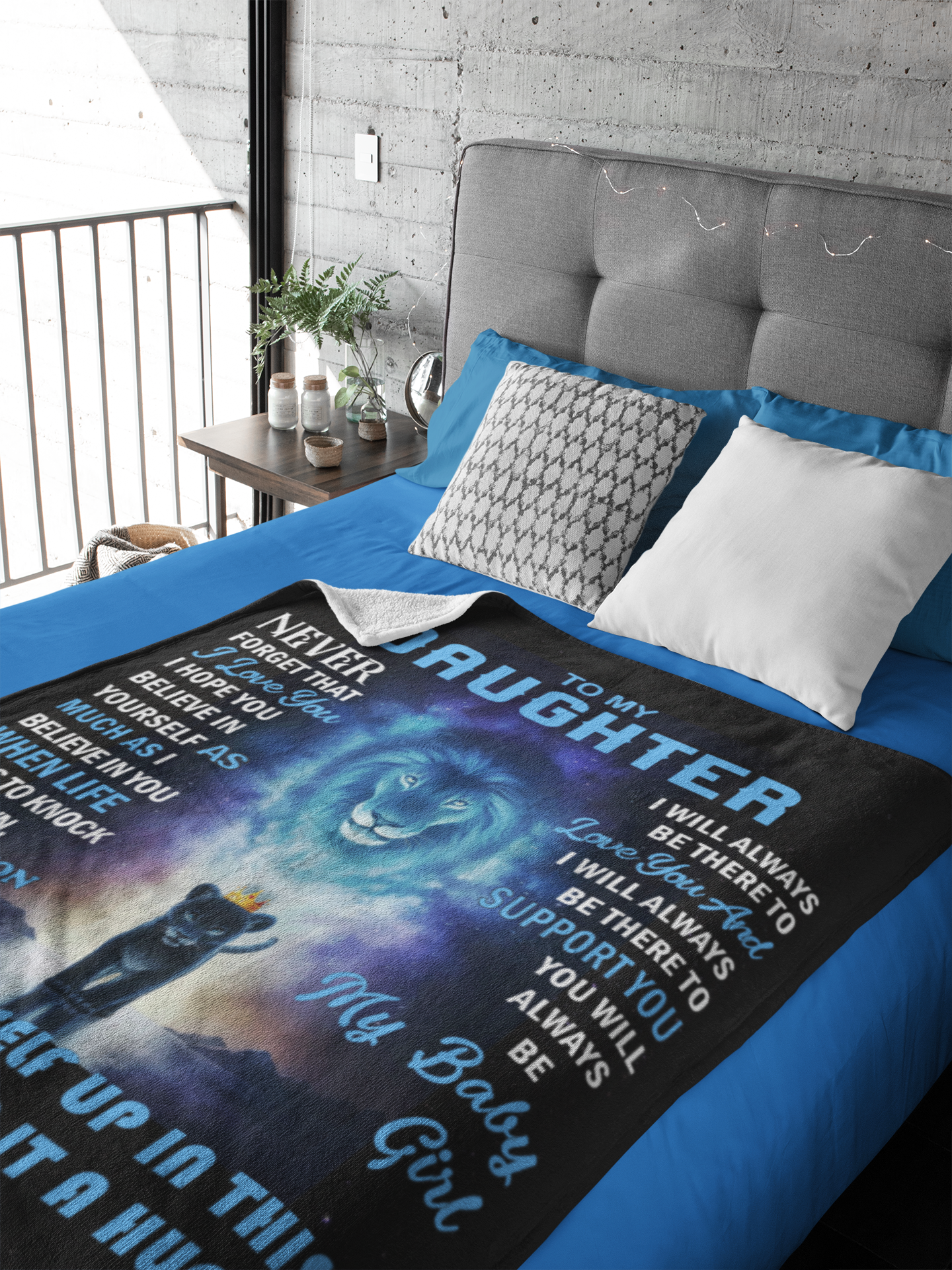 Daughter - Never Forget - Blanket From Dad