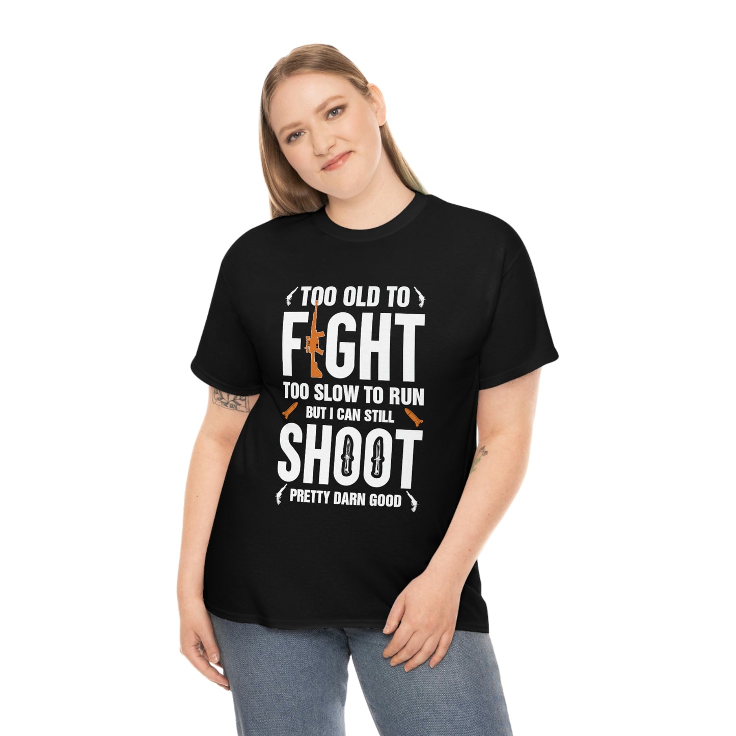 Too Old To Fight - Unisex Heavy Cotton Tee