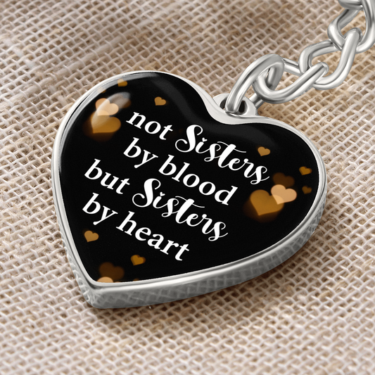 Sisters by Heart - Graphic Heart Keychain