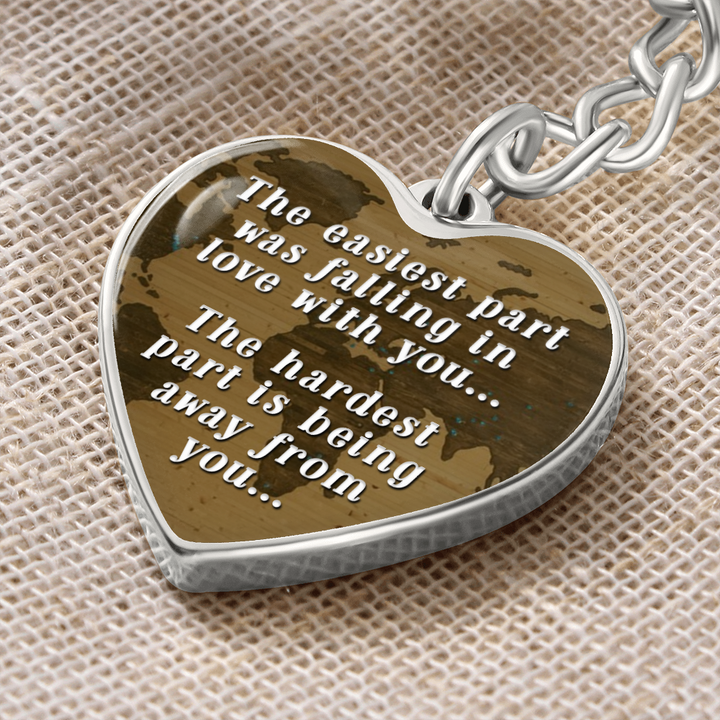 The Easiest and Hardest Part - Graphic Heart Keychain