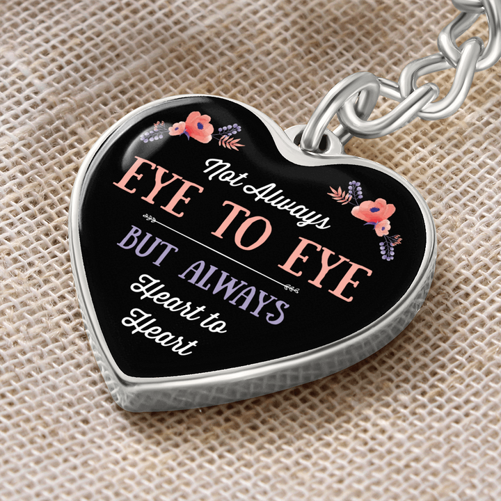 Always Heart to Heart - Graphic Heart Keychain