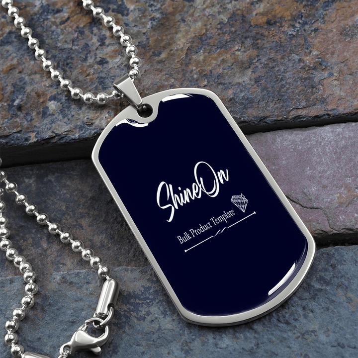 Graphical Dog Tag & Ball chain (steel)
