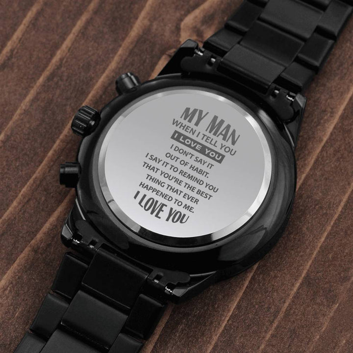 My Man - Engraved Stainless Steel Watch