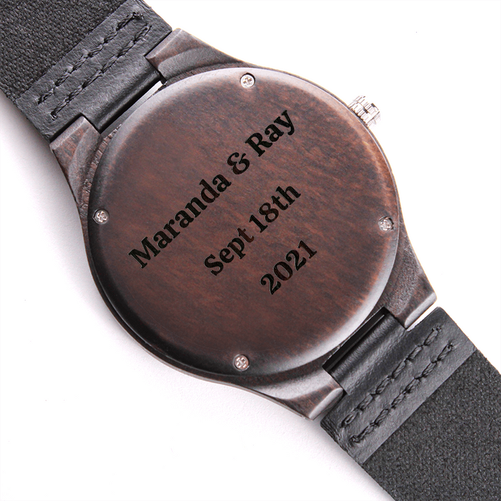 Maranda & Ray - Groomsmen Engraved Wooden Watch