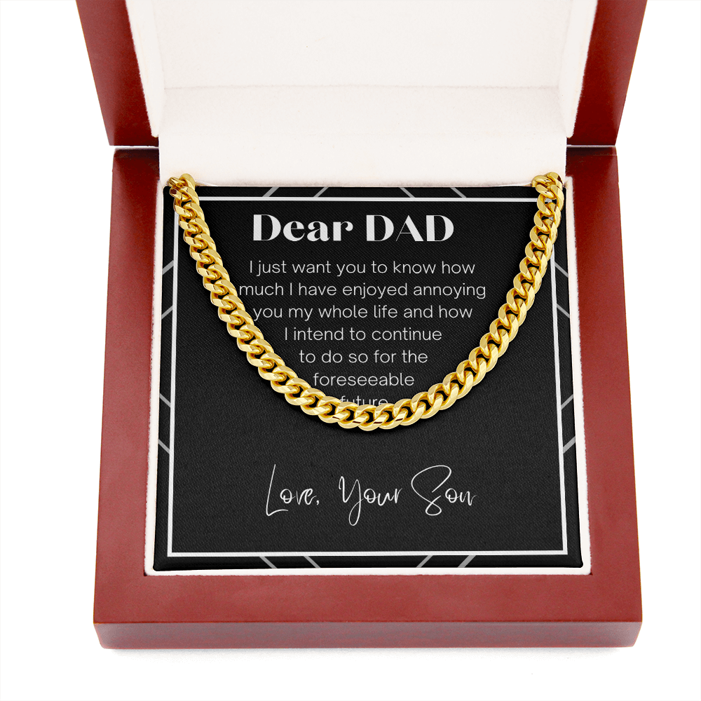 Dear Dad - Cuban Link Chain - From Son