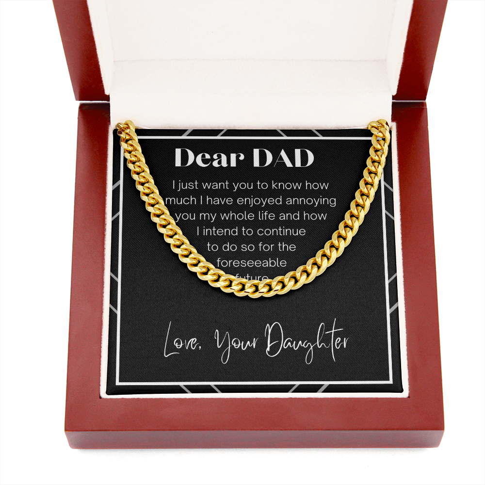 Dear Dad - Cuban Link Chain - From Daughter