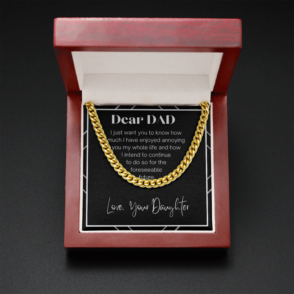 Dear Dad - Cuban Link Chain - From Daughter