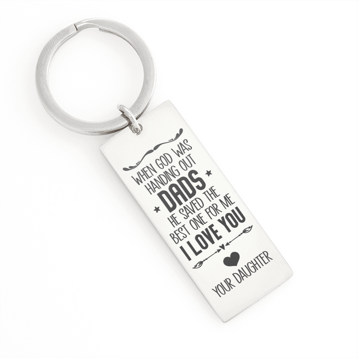 Dad - Stainless Steel Keychain