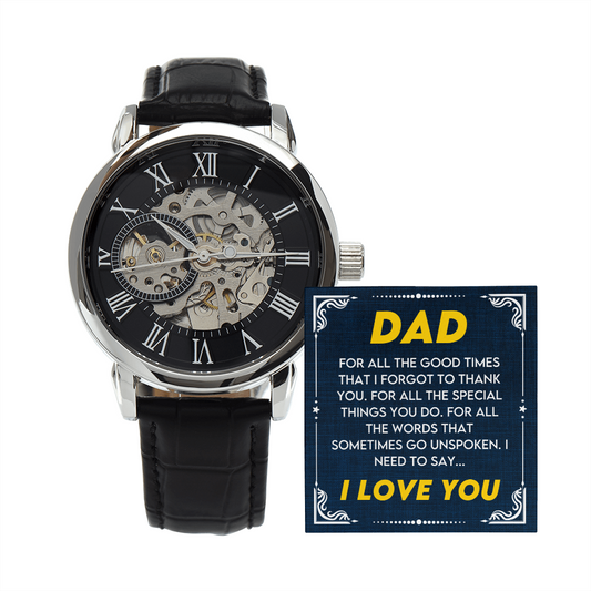 Dad - For All The Times - Openwork Watch