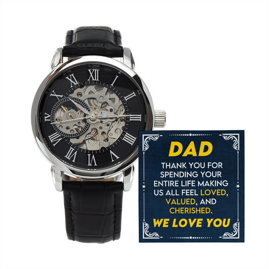 Dad - We Love You - Openwork Watch