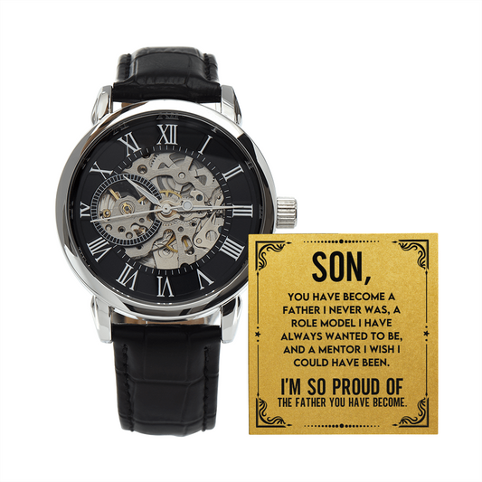Son - Proud Father - Openwork Watch