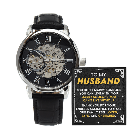 Husband - Can't Live Without - Openwork Watch