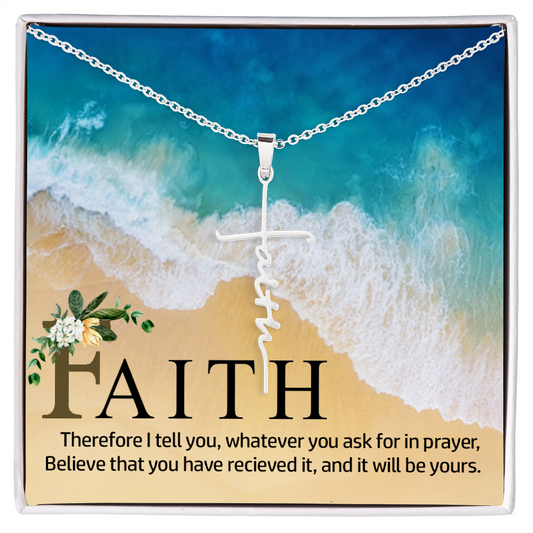 Therefor I tell you Faith Cross Necklace