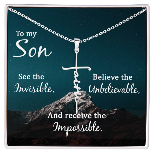 Son - See The Invisible - Faith Cross Necklace