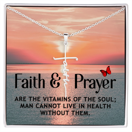 Faith and prayer - Faith Cross Necklace