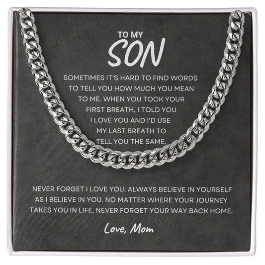 Son - Never Forget - Cuban Link Chain