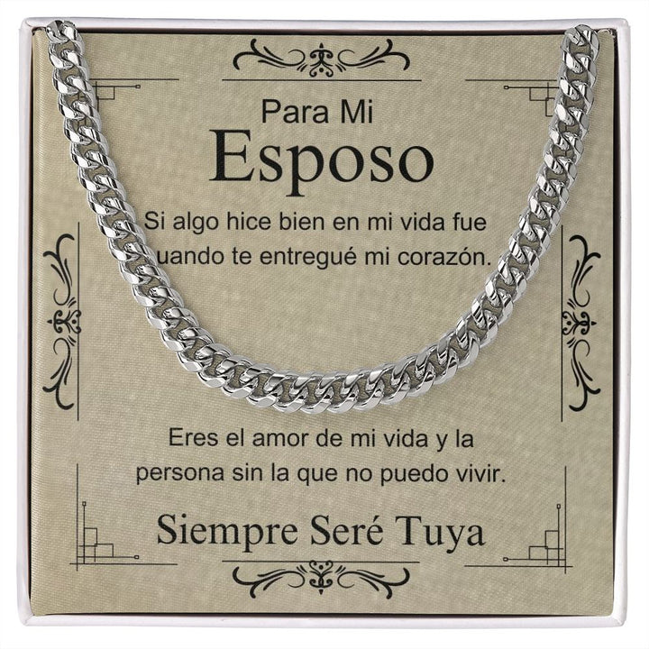 Para Mi Esposo - Amor De Mi Vida - Cuban Link Chain