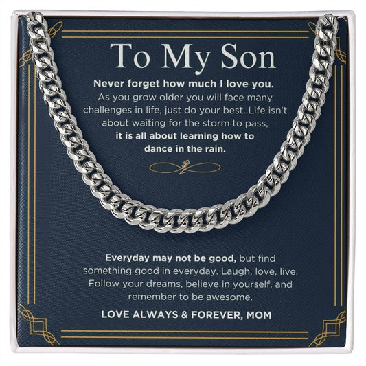 To My Son - Do Your Best - Cuban Link Chain