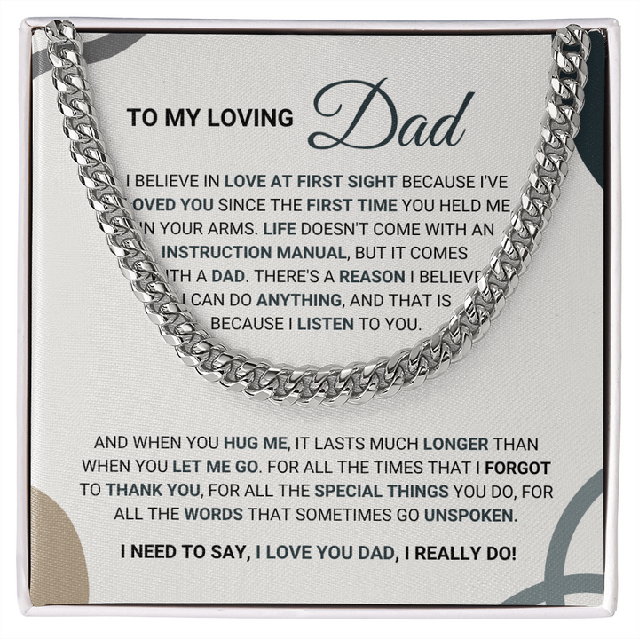 Loving Dad - Cuban Chain Necklace