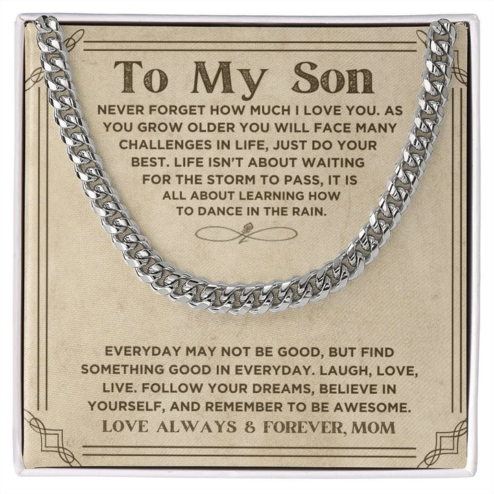 To My Son - Do Your Best - Cuban Link Chain
