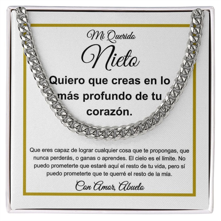 Mi Querido Nieto - Ganas O Aprendes - Cuban Link Chain