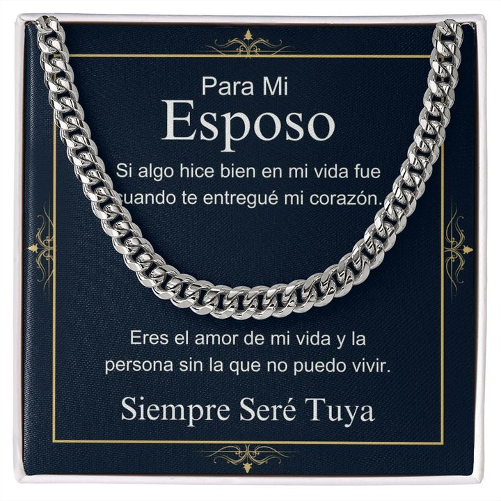 Para Mi Esposo - Amor De Mi Vida - Cuban Link Chain