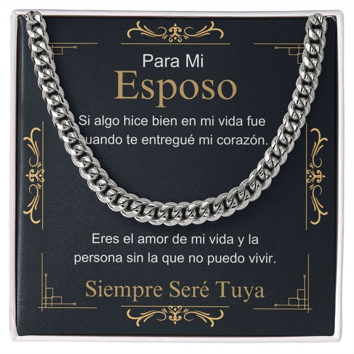 Para Mi Esposo - Amor De Mi Vida - Cuban Link Chain