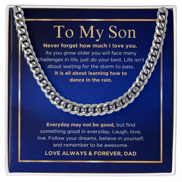 To My Son - Do Your Best - Cuban Link Chain