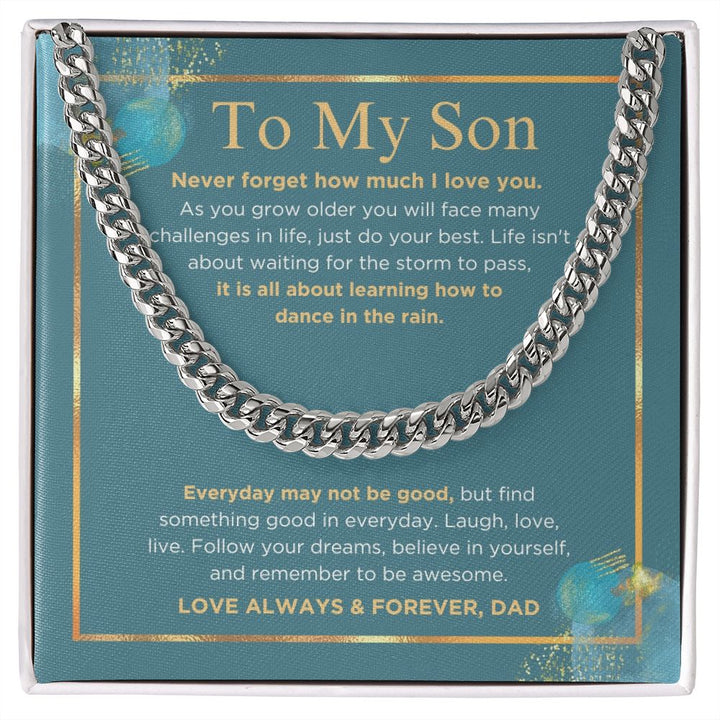 To My Son - Do Your Best - Cuban Link Chain