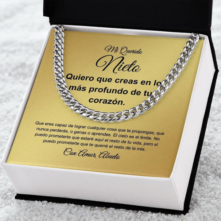 Mi Querido Nieto - Ganas O Aprendes - Cuban Link Chain
