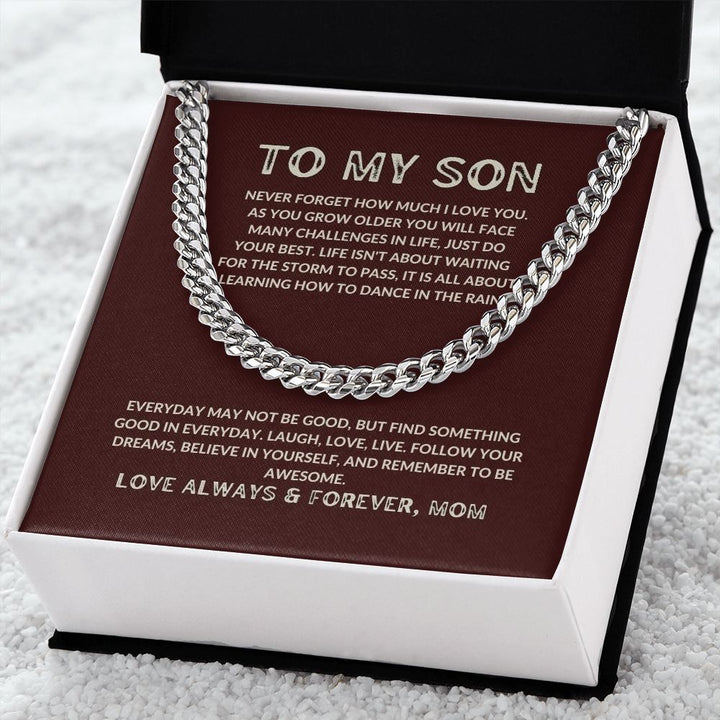 To My Son - Do Your Best - Cuban Link Chain