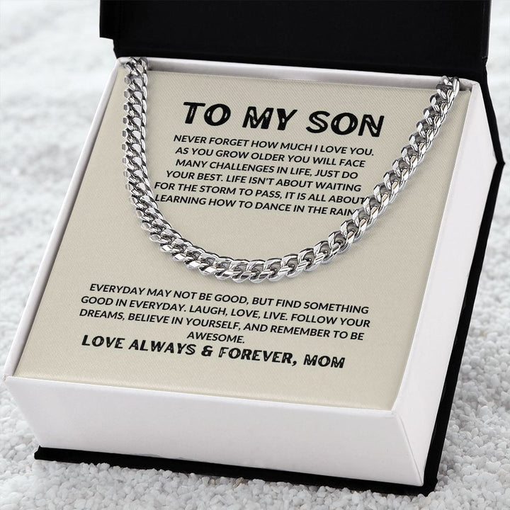 To My Son - Do Your Best - Cuban Link Chain