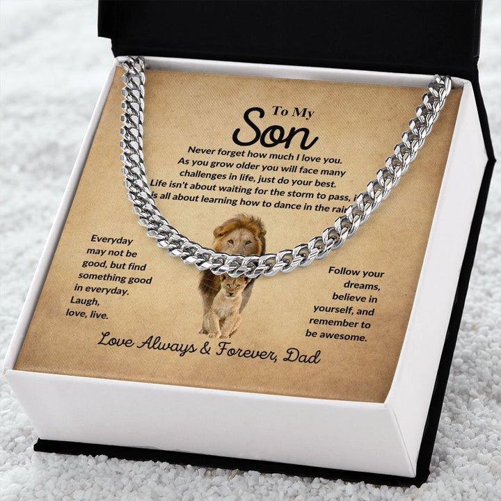 To My Son - Do Your Best - Cuban Link Chain