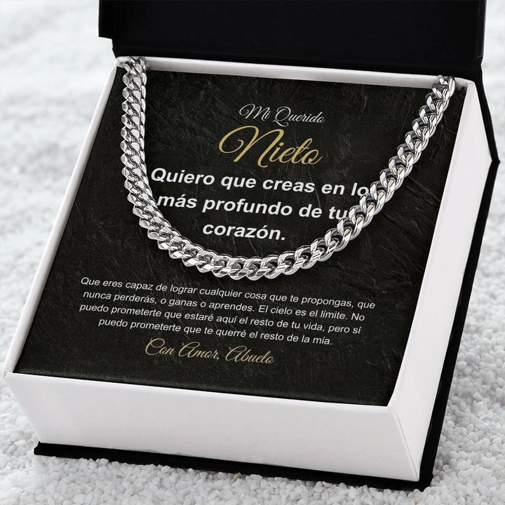 Mi Querido Nieto - Ganas O Aprendes - Cuban Link Chain