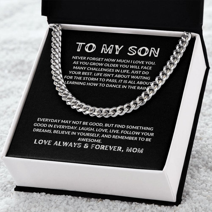 To My Son - Do Your Best - Cuban Link Chain