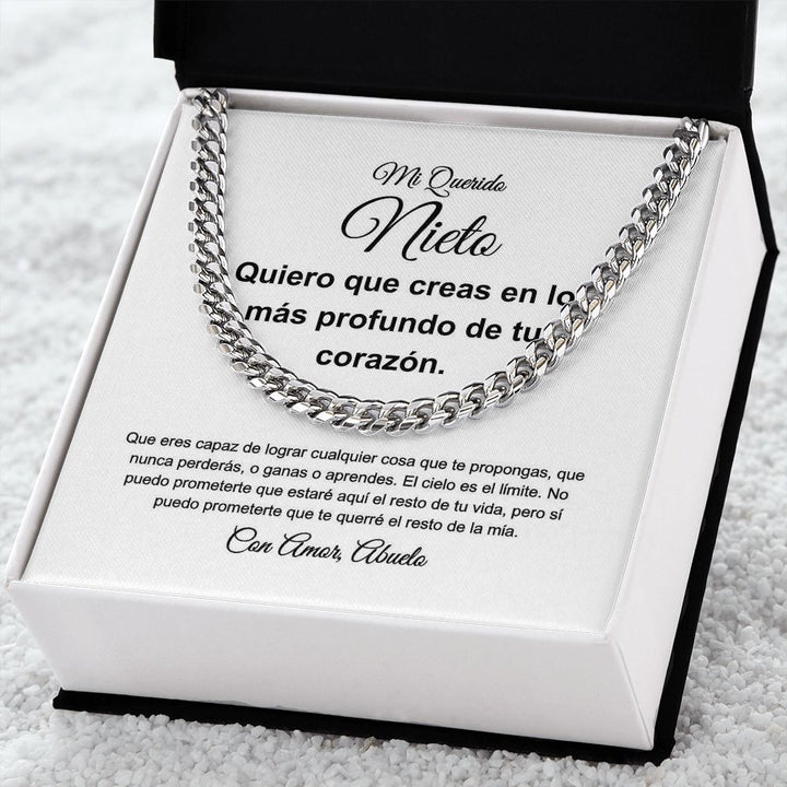 Mi Querido Nieto - Ganas O Aprendes - Cuban Link Chain