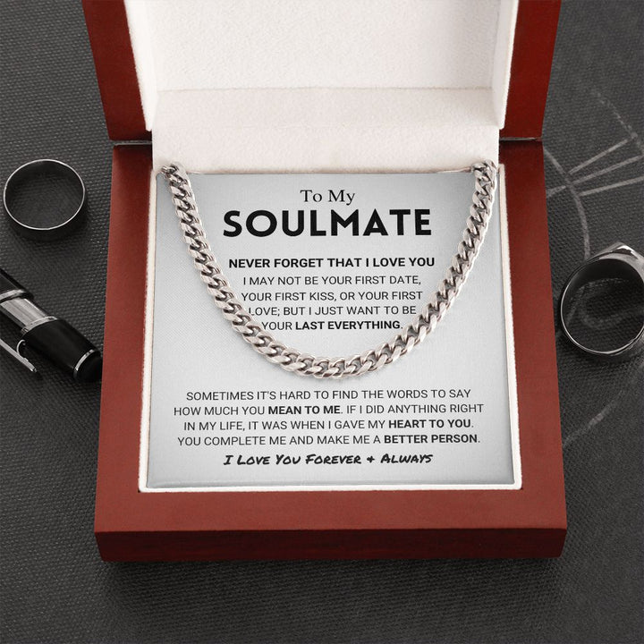 Soulmate - Never Forget - Cuban Link Chain