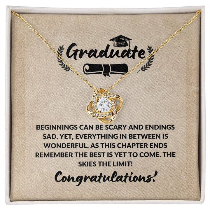 Graduate - Congratulations - Love Knot Necklace
