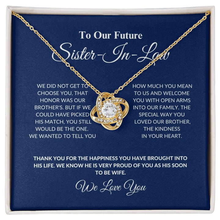 To Our Future Sister-In-Law - The One - Love Knot Necklace