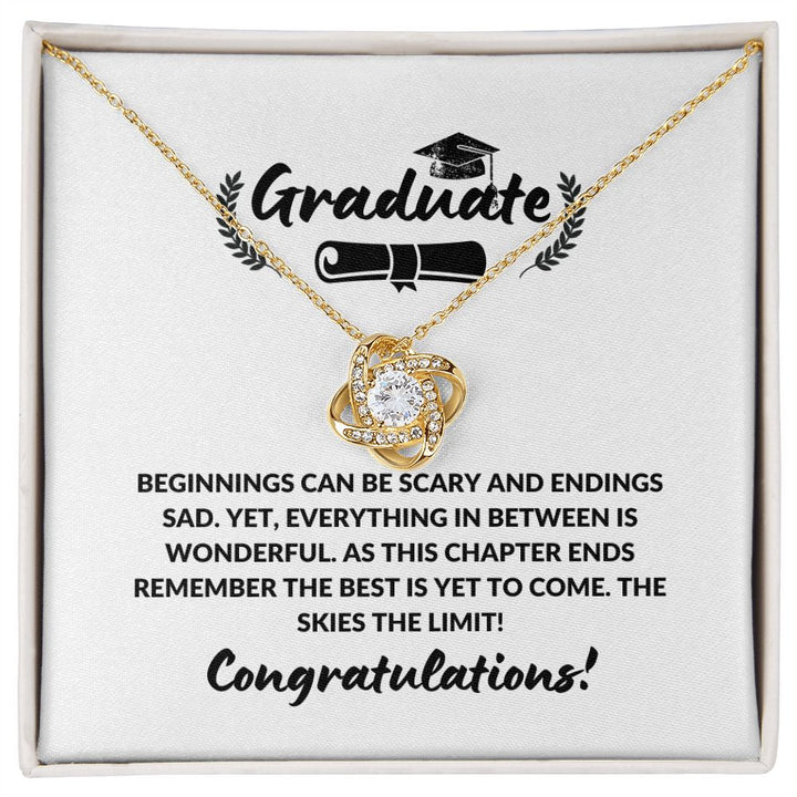 Graduate - Congratulations - Love Knot Necklace