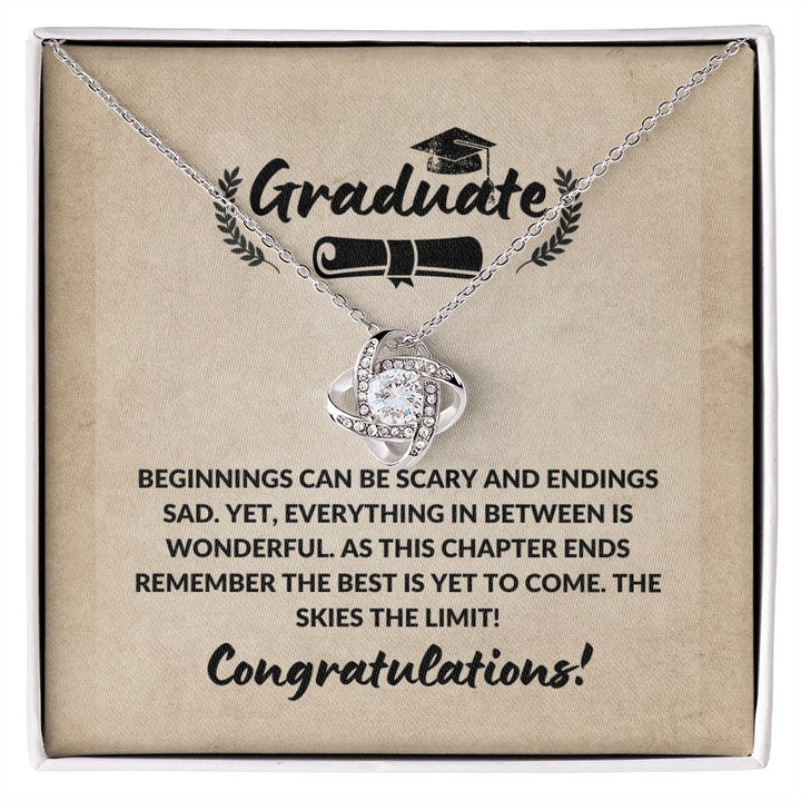 Graduate - Congratulations - Love Knot Necklace