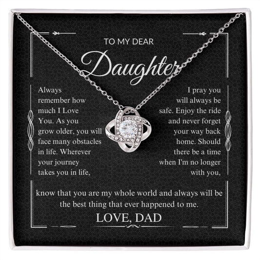 To My Dear Daughter - The Best Thing - Love Knot Necklace