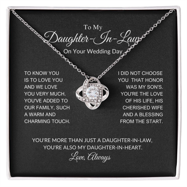 Daughter-In-Law - On Your Wedding Day - Love Knot Necklace