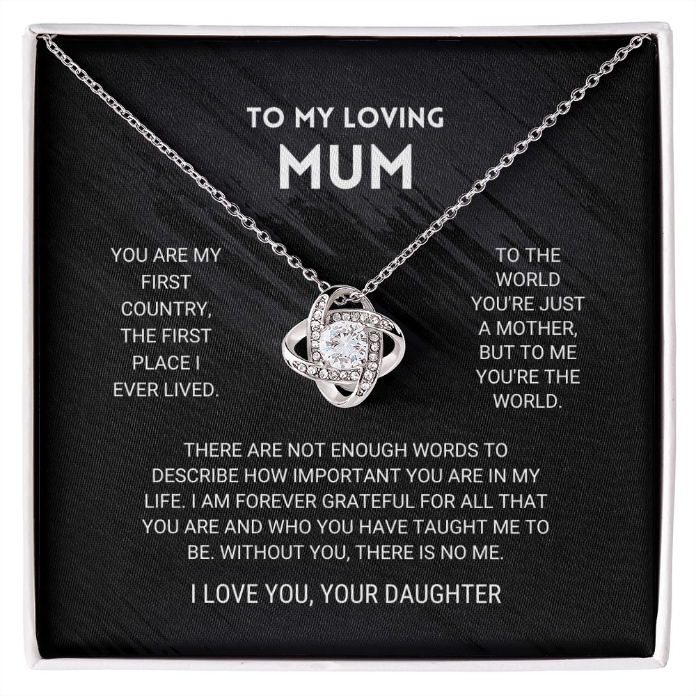 Mum - You're The World - Necklace From Daughter