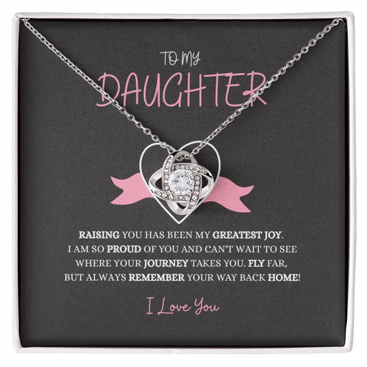 Daughter - My Greatest Joy - Love Knot Necklace